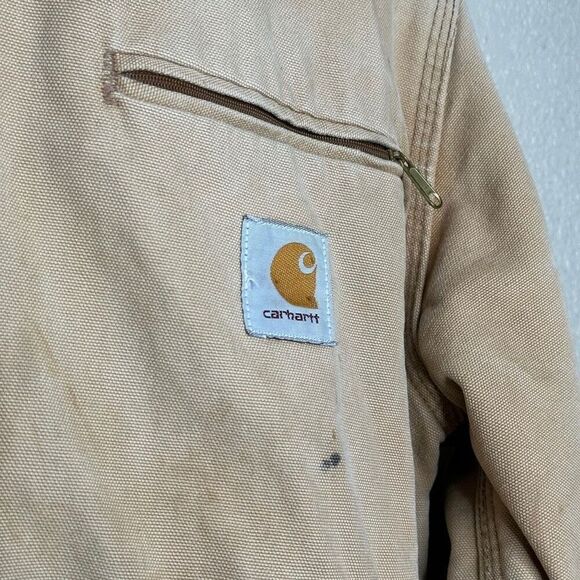 Vintage Carhartt Detroit Jacket Sun Faded Womens Small - Picture 3 of 9